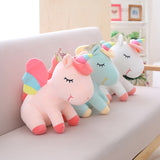 lovely unicorn plush toy pink fly horse