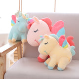 lovely unicorn plush toy pink fly horse