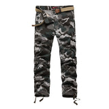 Mens Straight Camouflage Cargo Pants Military
