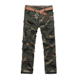 Mens Straight Camouflage Cargo Pants Military