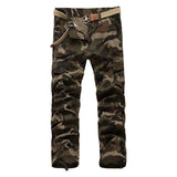 Mens Straight Camouflage Cargo Pants Military