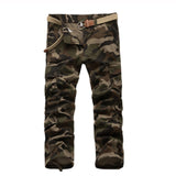 Mens Straight Camouflage Cargo Pants Military