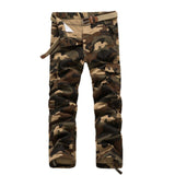 Mens Straight Camouflage Cargo Pants Military