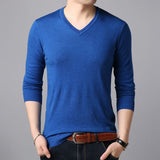 2020 Fashion Brand Sweaters Men's Pullovers V Neck Slim Fit