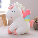 lovely unicorn plush toy pink fly horse