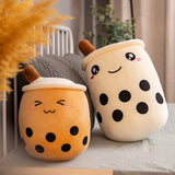 real-life bubble tea plush toy stuffed food milk tea soft doll  gift