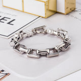 Men Punk  Style 100% 925 Sterling Silver Bracelet