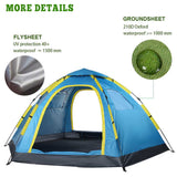 6-8 Person Backpacking Tent Auto Setup