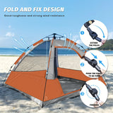3-Second Instant Setup Tent - 4 Person Automatic Folding Tent, Heavy Duty 201T Waterproof