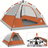 3-Second Instant Setup Tent - 4 Person Automatic Folding Tent, Heavy Duty 201T Waterproof