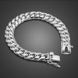 Classic Italy Men's Bracelets 100% 925 Sterling Silver