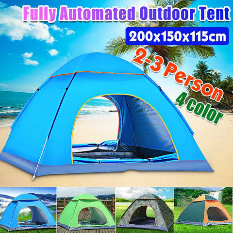 Portable Folding Automatic Double-door Camping Tents