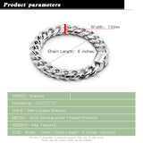 Men Simple 10MM 100% 925 Sterling Silver