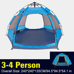 3-4/5-7 Person Auto Setup Camping Tent Anti-UV