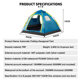 6-8 Person Automatic Tent Ultralight Easy Open Camp